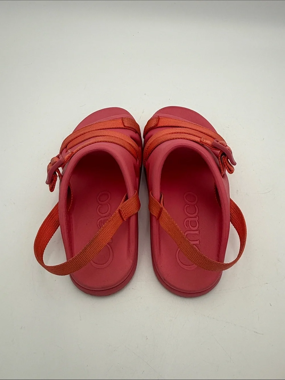 Chaco Kids Pink Sandals with Orange Straps kids 4 casual beach vacation outdoor